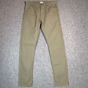 Blue&Gold Mens Khaki Canvas Work Pants Size 34 Fits 32x33 Slim Straight Casual